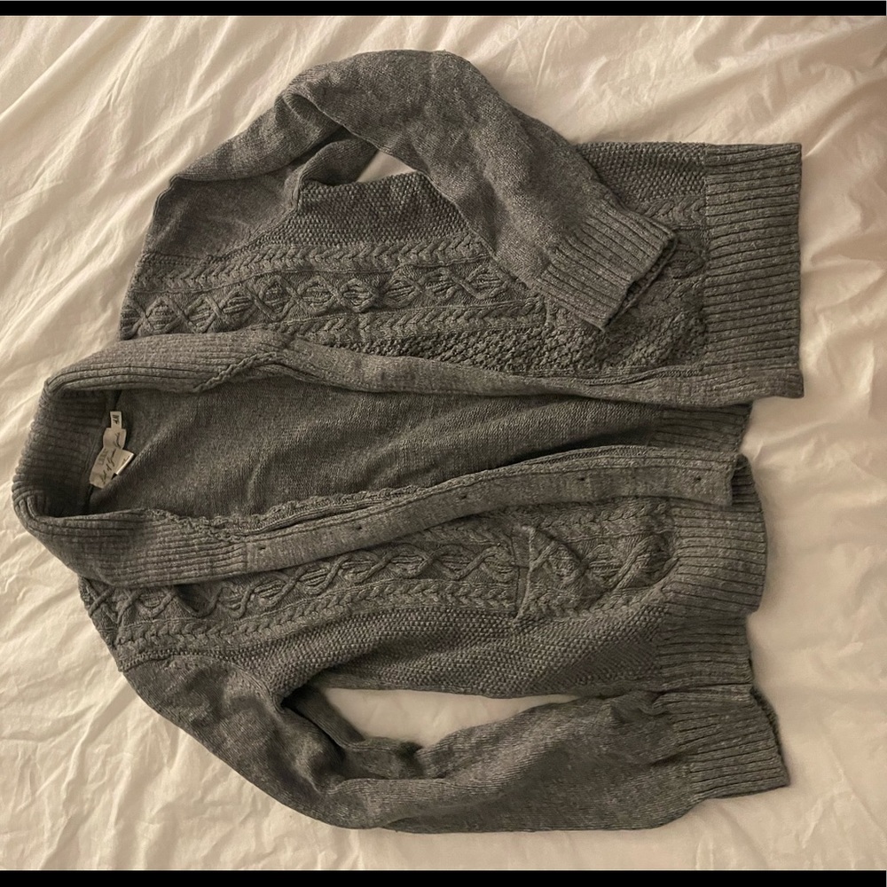 Oversized cable knit cardigan